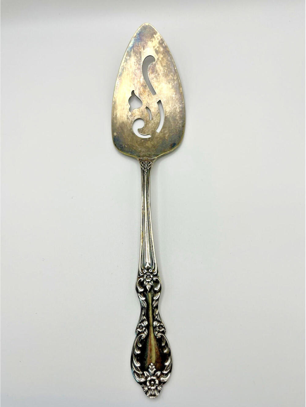 Vintage WM Rogers Grand Elegance Silver Plate Pie Server Extra Plate